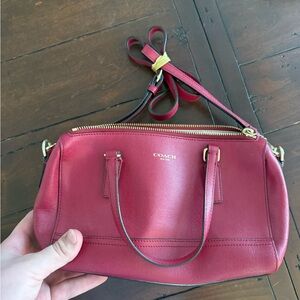 Coach Red Leather Women's Satchel